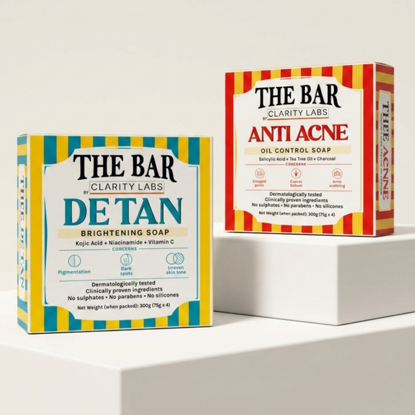 [Combo Pack] Detan Brightening Soap + Anti Acne Soap - Pack of 4 + 4
