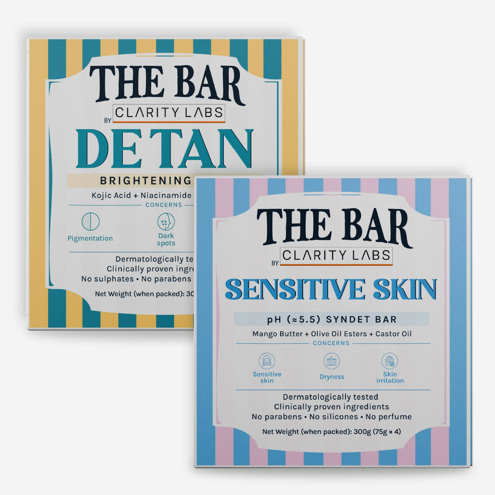 [Combo Pack] Detan Soap + Sensitive Skin Sydnet Bar - Pack of 4 + 4